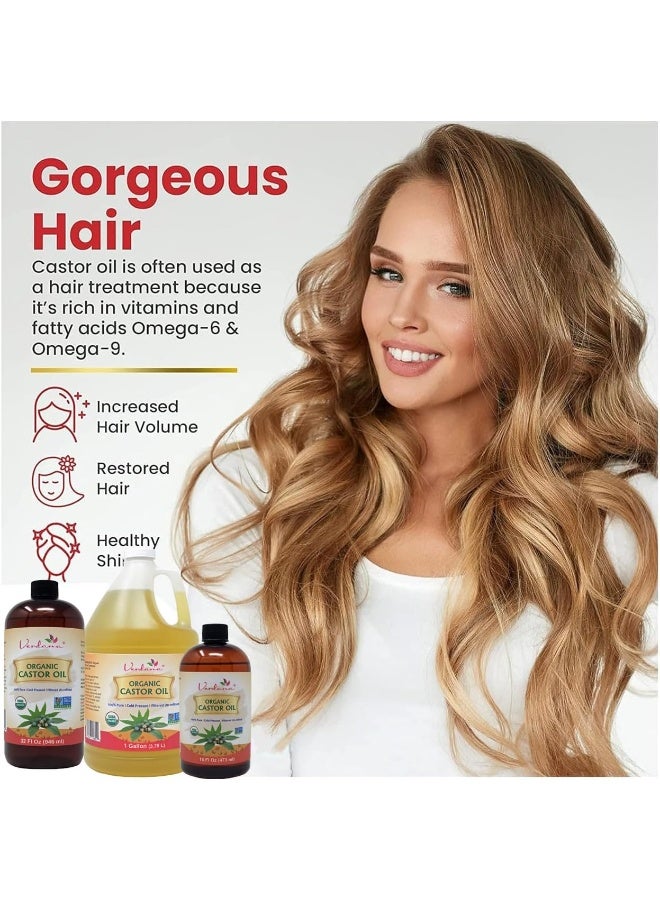 verdana Organic Premium Cold-Pressed Castor Oil - 16 Fluid Oz - Usda Organic, 100% Pure, Hexane-Free Castor Oil - Moisturising & Healing - For Skin, Hair Care - Carrier Oil For Essential Oils - Image 4